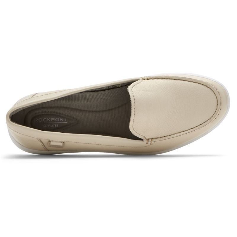 MOCASSINO LAVÁVEL AYVA Feminino ROCKPORT - BAUNILHA - COURO LAVÁVEL