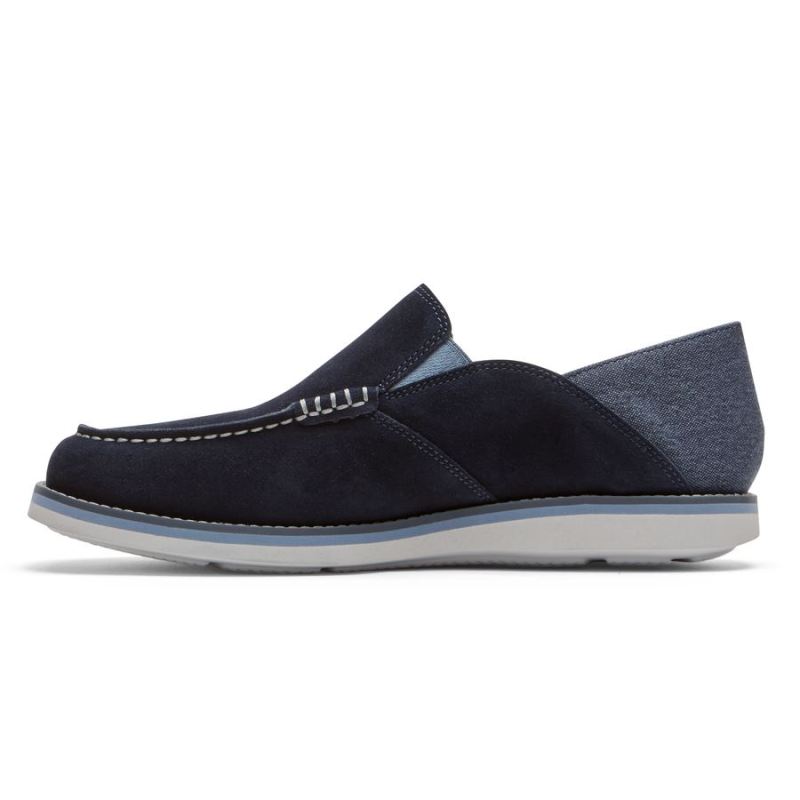 Mocassim ROCKPORT MASCULINO TUCKER VENETIAN CRUSH BACK - NOVO AZUL SOCIAL