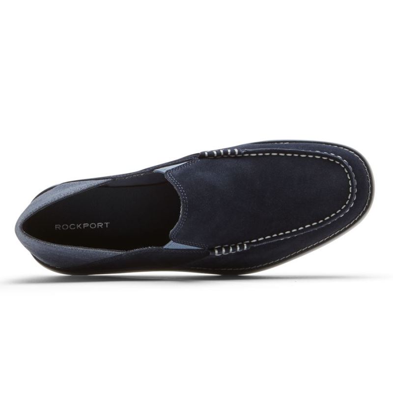 Mocassim ROCKPORT MASCULINO TUCKER VENETIAN CRUSH BACK - NOVO AZUL SOCIAL