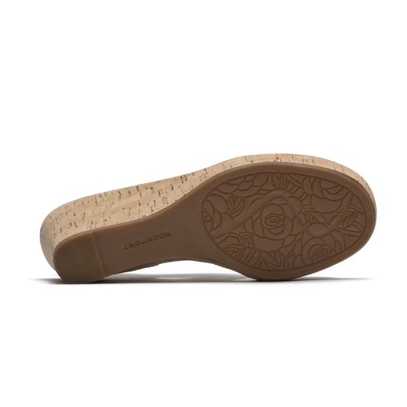 Sandália Anabela Cobb Hill Janna Feminina Rockport - Nobuck Preto