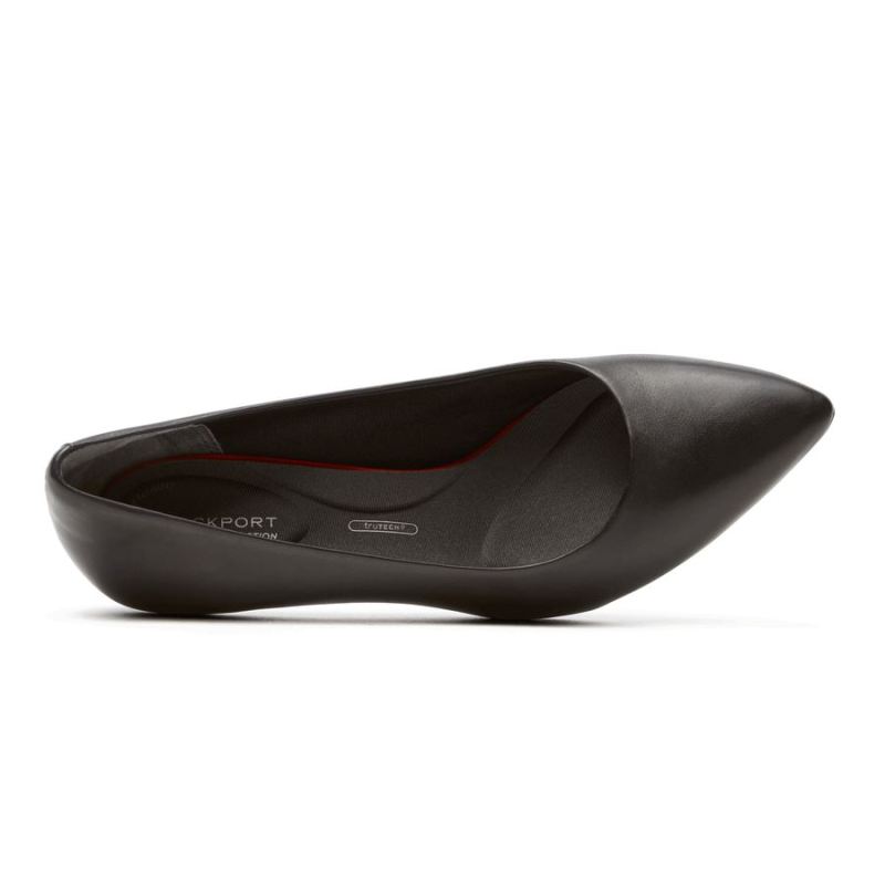 SALTO ROCKPORT TOTAL MOTION KALILA FEMININO - PRETO - BATENTE DE PELE
