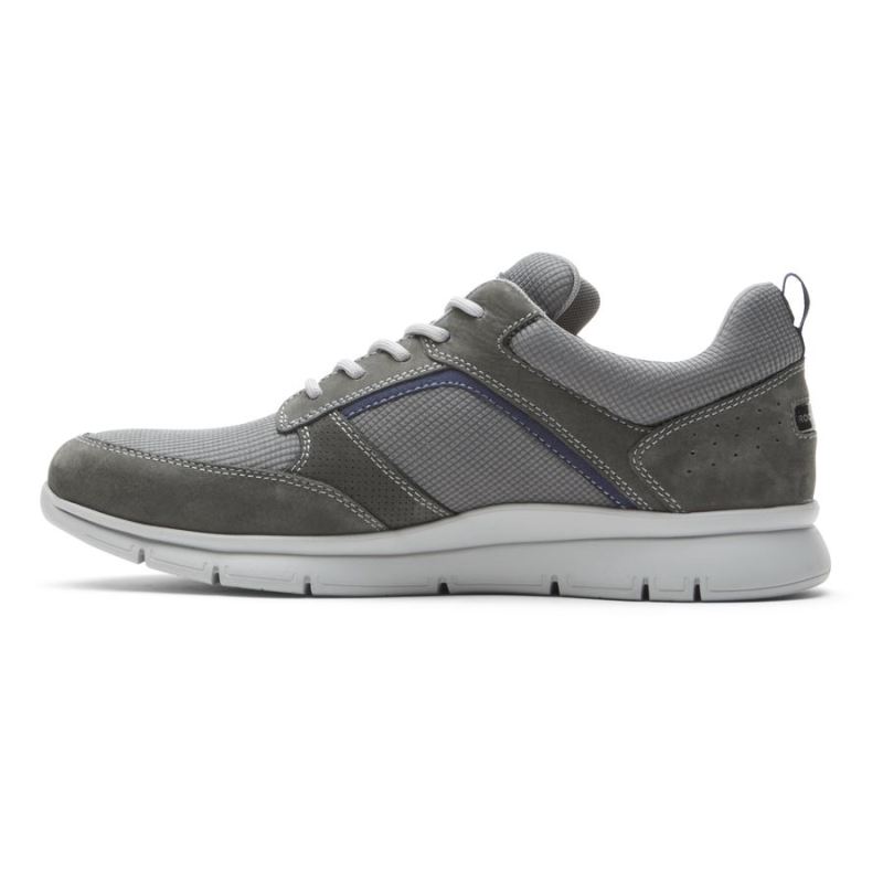 TÊNIS ROCKPORT MASCULINO PRIMETIME CASUAL MUDGUARD - CINZA MALHA/COURO
