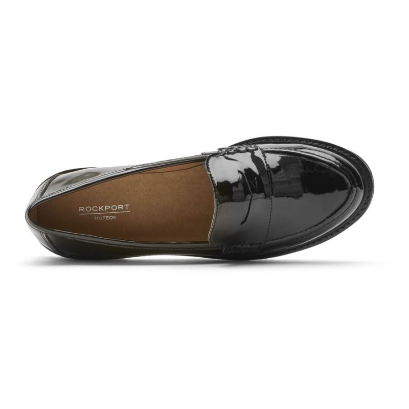 MOCASSINO KACEY PENNY FEMININO ROCKPORT - PRETO VERNIZADO