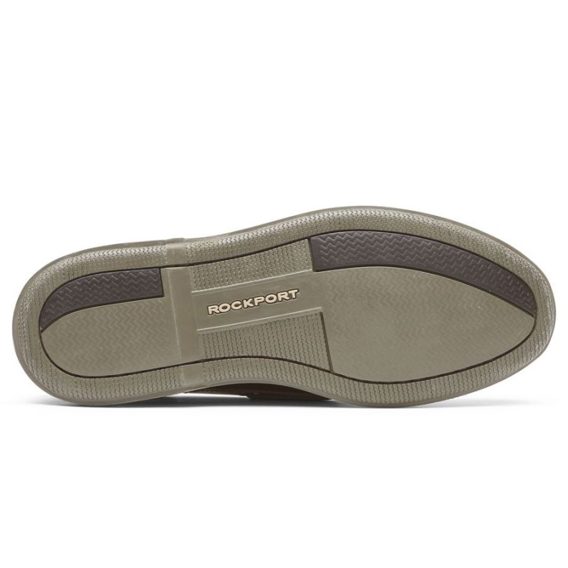 SAPATO NÁUTICO PERTH MASCULINO ROCKPORT - CERA DE ABELHA/MARROM ESCURO G