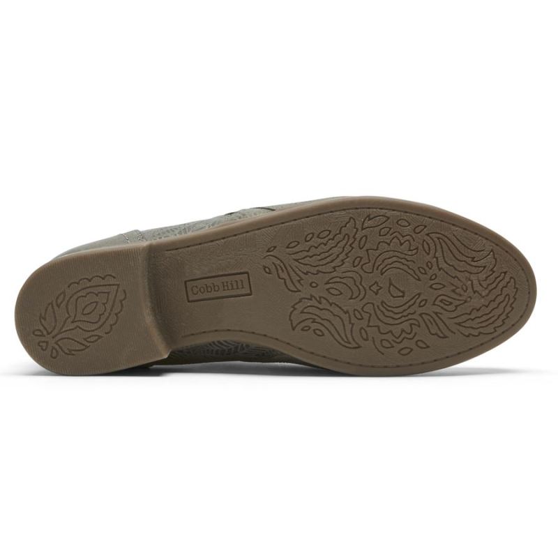 BOTINA COBB HILL CROSBIE FEMININA ROCKPORT - VERDE CINZA