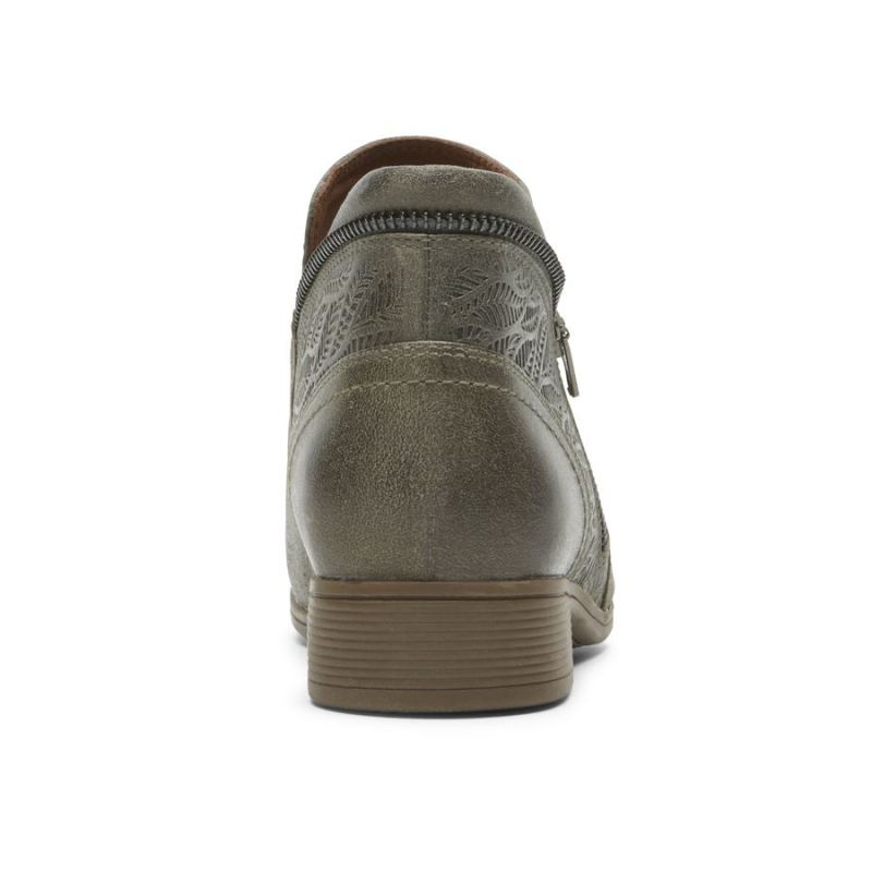 BOTINA COBB HILL CROSBIE FEMININA ROCKPORT - VERDE CINZA