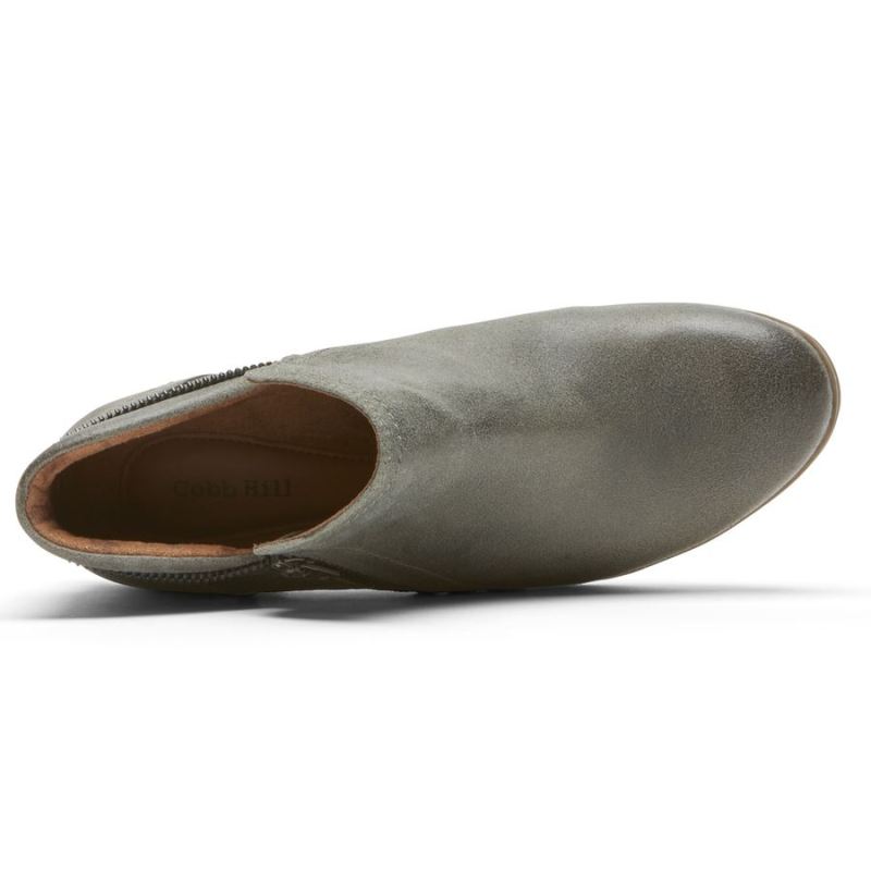 BOTINA COBB HILL CROSBIE FEMININA ROCKPORT - VERDE CINZA