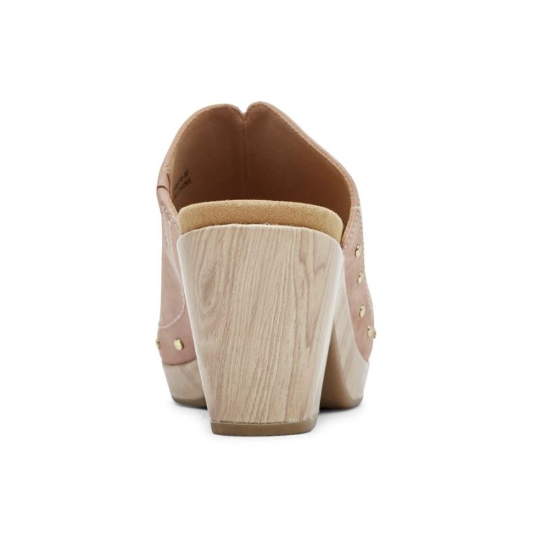 SANDÁLIA ROCKPORT VIVIANNE SLIDE FEMININA - ROSA TOSCANACOM TACHAS