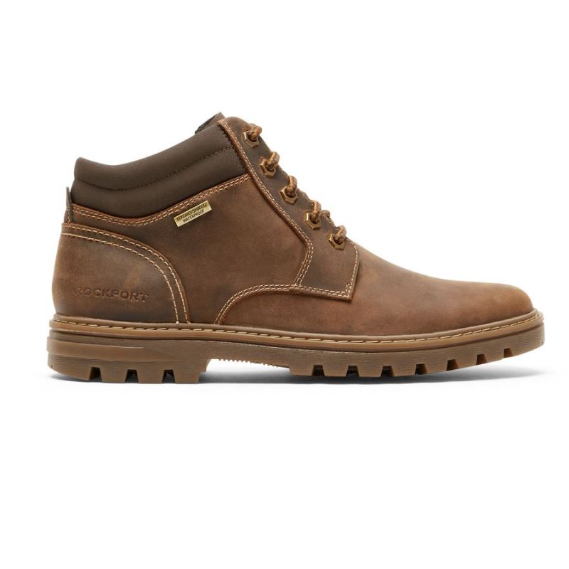 BOTA MASCULINA ROCKPORT WEATHER OR NOT - IMPERMEÁVEL - COURO/CAMURÇA NOVO BEGE