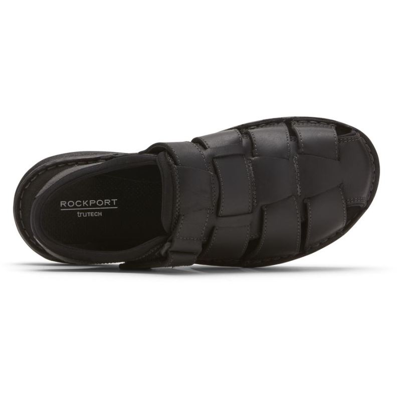 SANDÁLIA ROCKPORT DARWYN FISHERMAN SLINGBACK - COURO PRETO 2