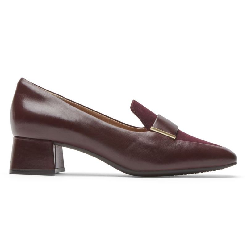 MOCASSINO TOTAL MOTION ESMA FEMININO ROCKPORT - COURO OXBLOOD