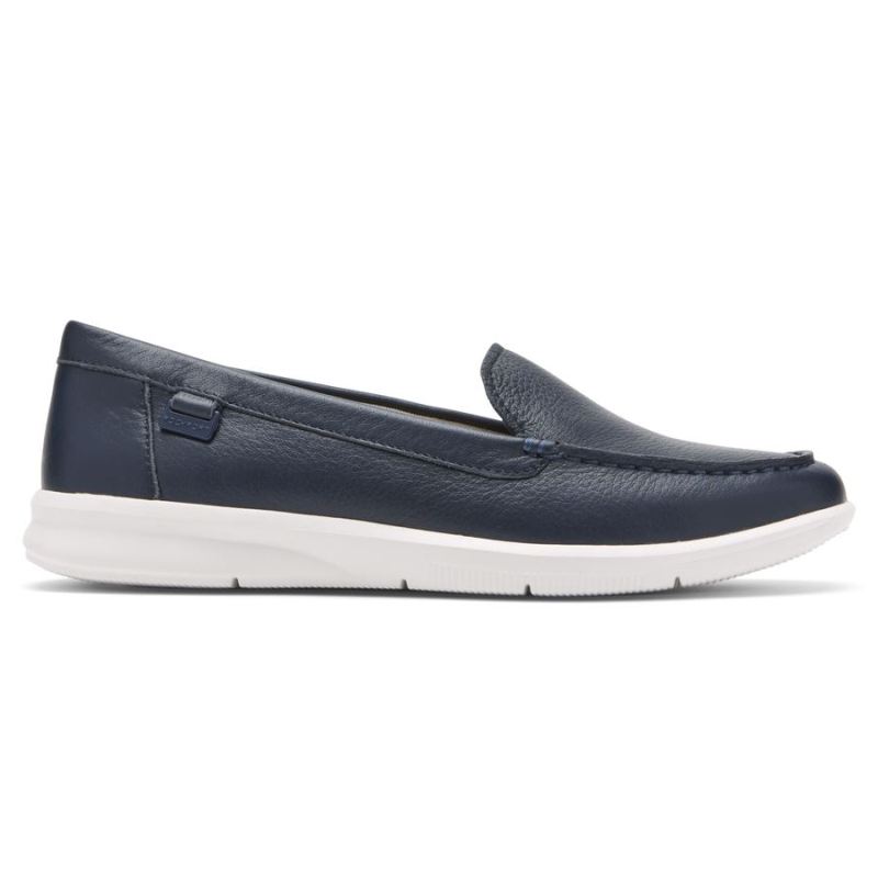 MOCASSINO LAVÁVEL AYVA FEMININO ROCKPORT - COURO LAVÁVEL AZUL-MARINHO