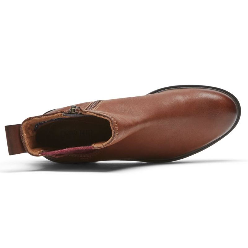 BOTA CHELSEA DE INVERNO COBB HILL FEMININA ROCKPORT - À PROVA D'ÁGUA - MARROM