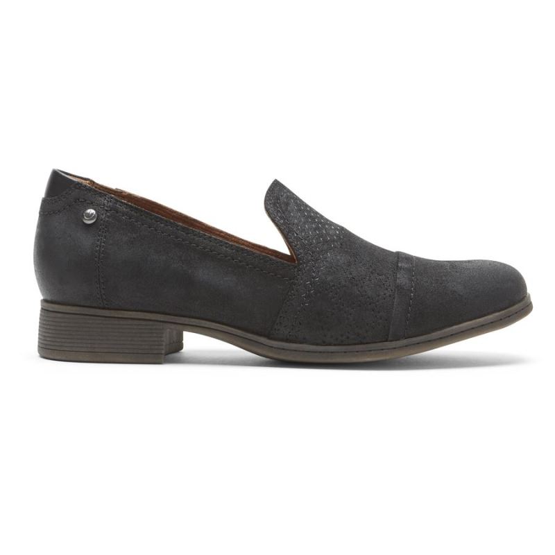 SLIP-ON COBB HILL CROSBIE FEMININO ROCKPORT - PRETO