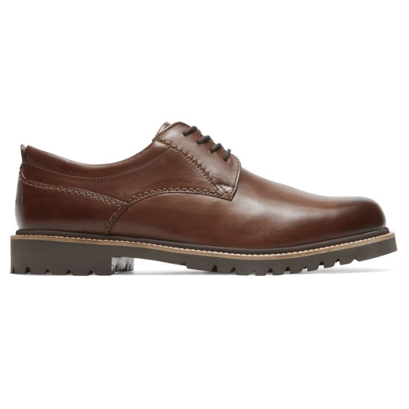 ROCKPORTSapato Oxford Masculino Marshall Biqueira Lisa - Couro Marrom Escuro