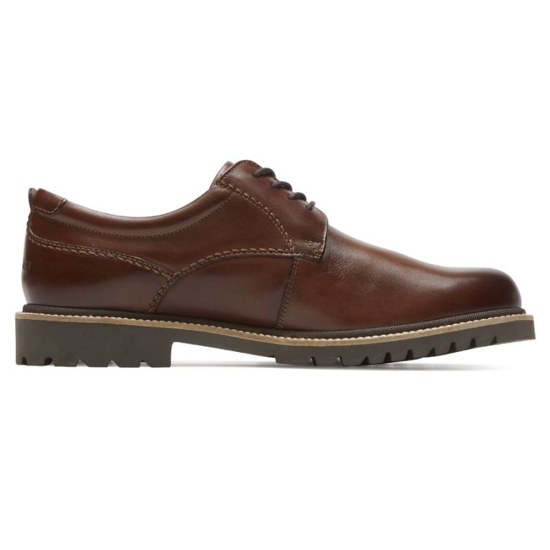 ROCKPORTSapato Oxford Masculino Marshall Biqueira Lisa - Couro Marrom Escuro