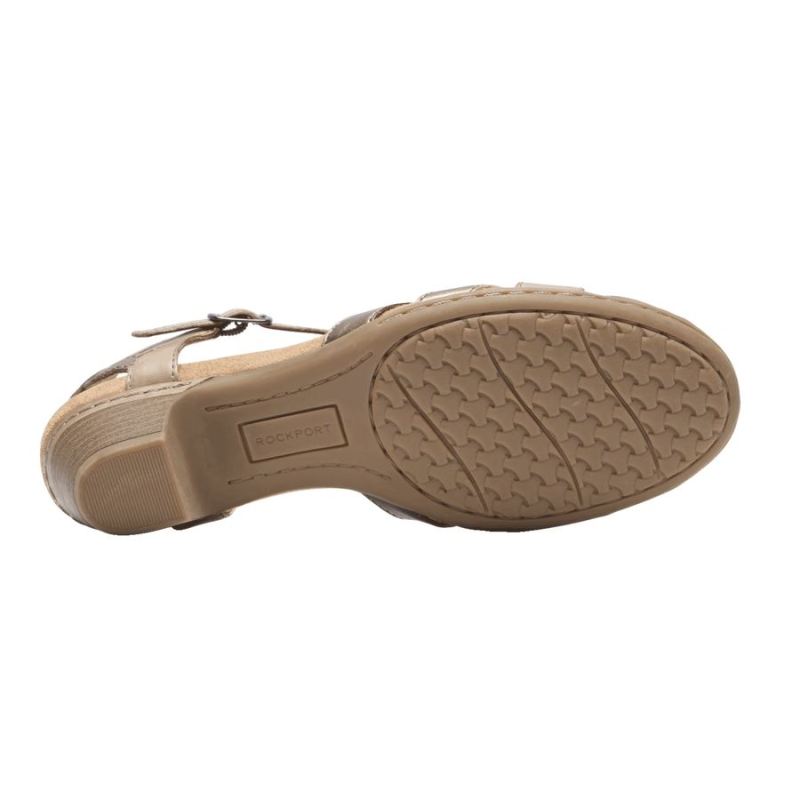 ROCKPORT COBB HILL AUBREY T-STRAP FEMININO - NOVO KHAKI MULTI
