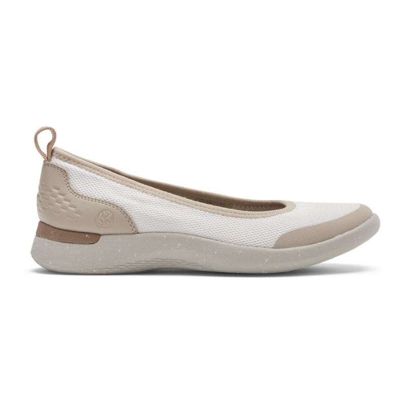 Tênis ROCKPORT TRUFLEX FLY KNIT BALLET FLAT BAUNILHA LAVÁVEL