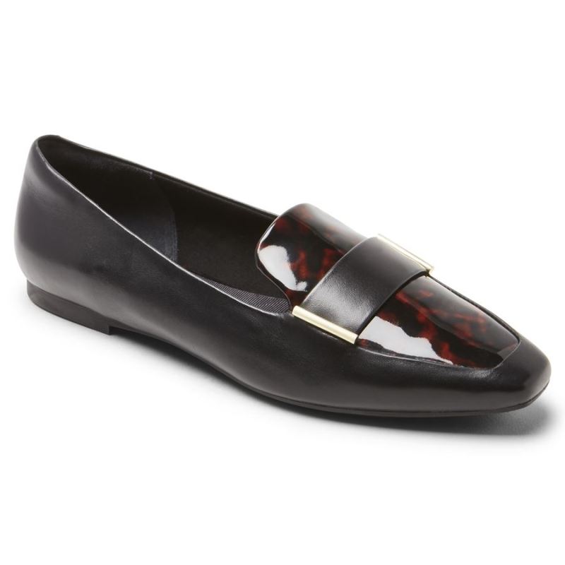MOCASSINO ROCKPORT TOTAL MOTION LAYLANI METAL ACCENT - PRETO/CASCO DE TARTARUGA