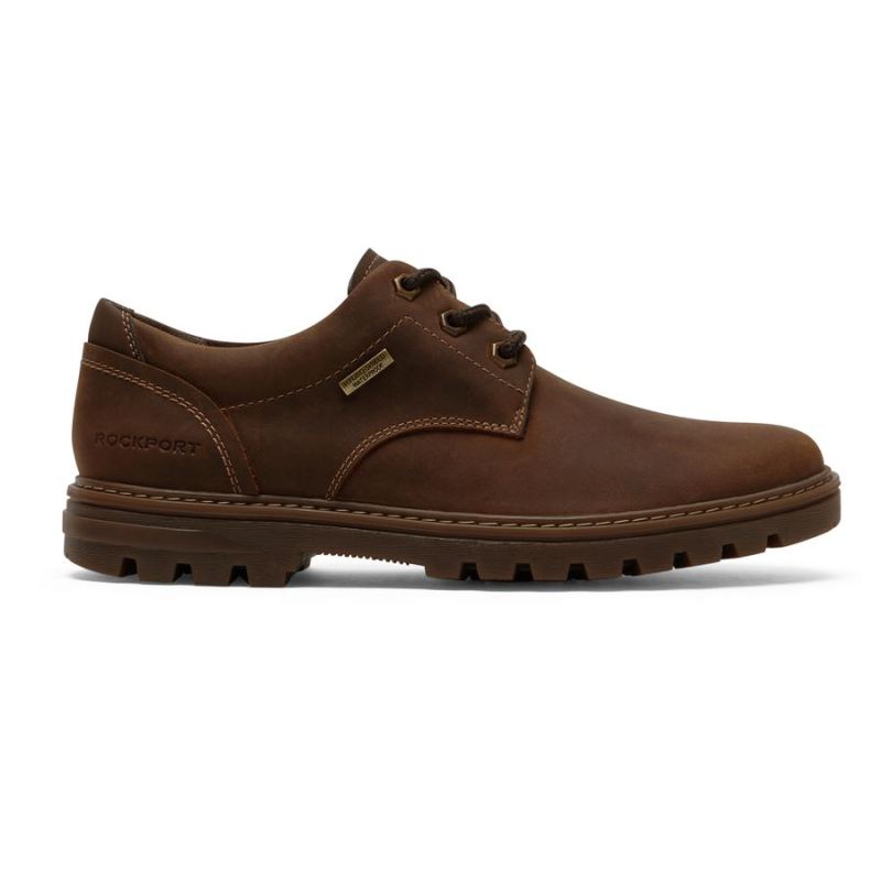 BOTA ROCKPORT MASCULINA WEATHER OR NOT OXFORD - IMPERMEÁVEL - COURO NOVO BEGE
