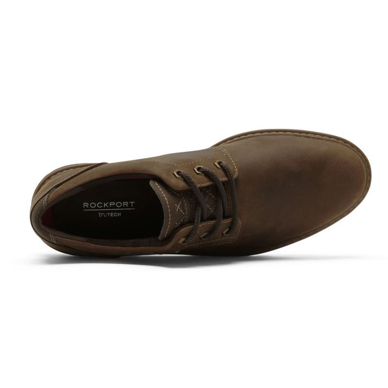 BOTA ROCKPORT MASCULINA WEATHER OR NOT OXFORD - IMPERMEÁVEL - COURO NOVO BEGE