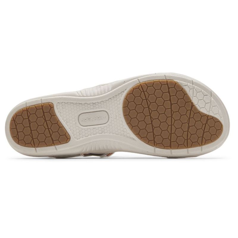 Sandália Feminina Rockport Cobb Hill Rubey de 3 Tiras - Branca