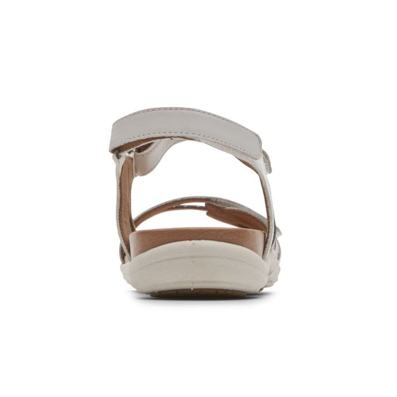 Sandália Feminina Rockport Cobb Hill Rubey de 3 Tiras - Branca