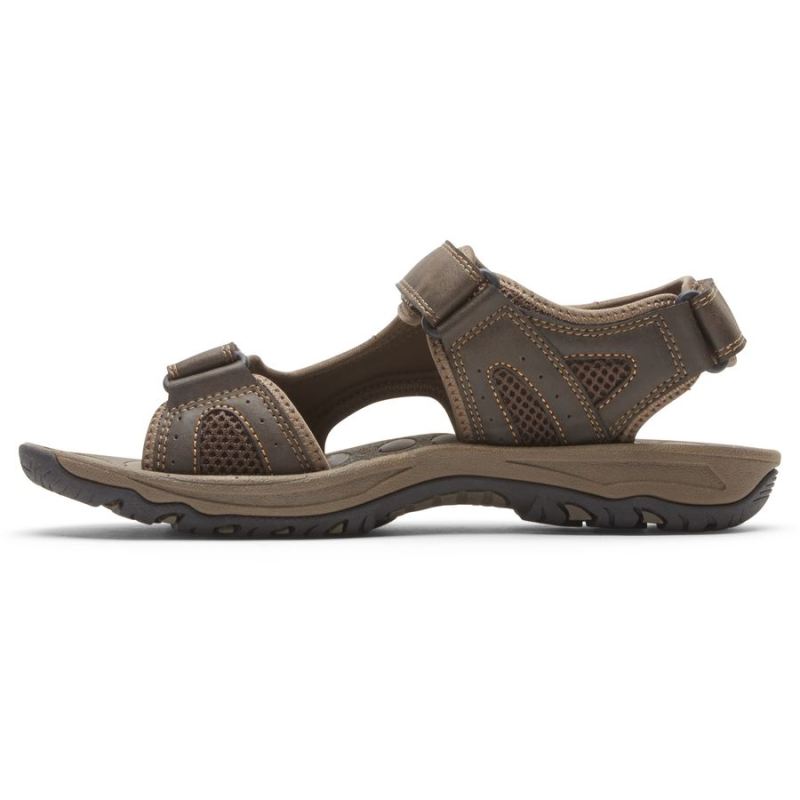 SANDÁLIA MASCULINA ROCKPORT HAYES COM TIRAS QUARTO - MARROM