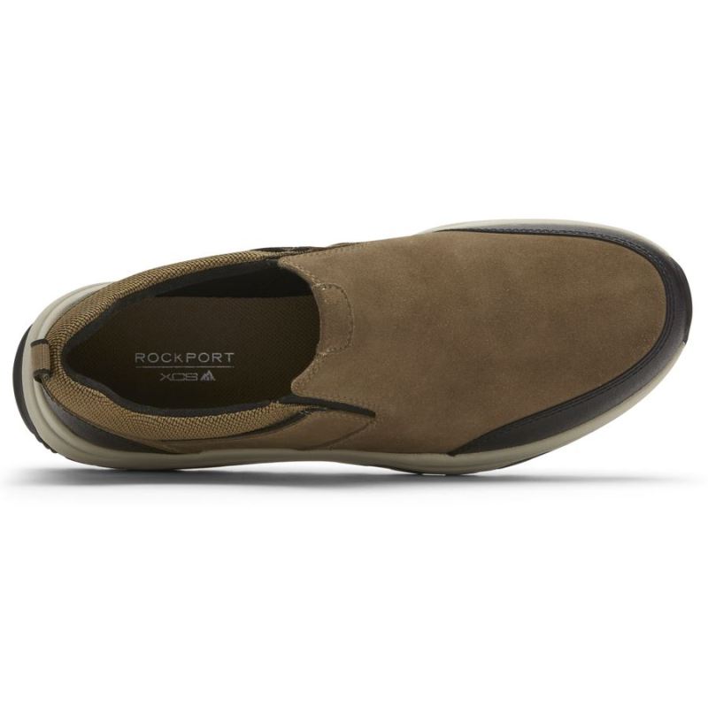 SANDÁLIA XCS BIRCHFIELD SLIP-ON TREKKER MASCULINA ROCKPORT - CAMURÇA VICUNA NOVA