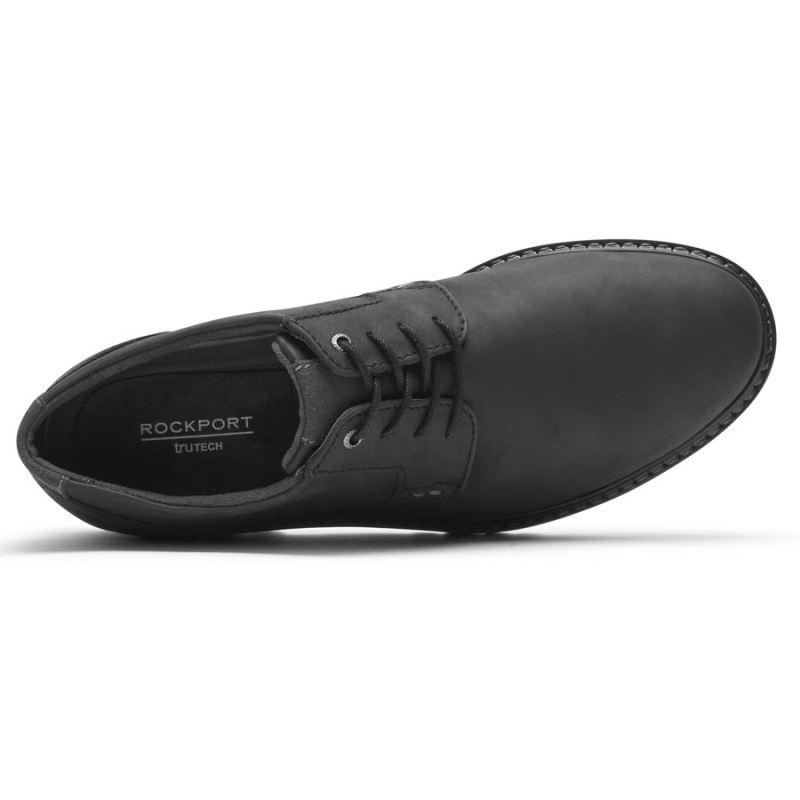 BOTA ROCKPORT MASCULINA XCS OXFORD COM BICO LISO - IMPERMEÁVEL - Preta