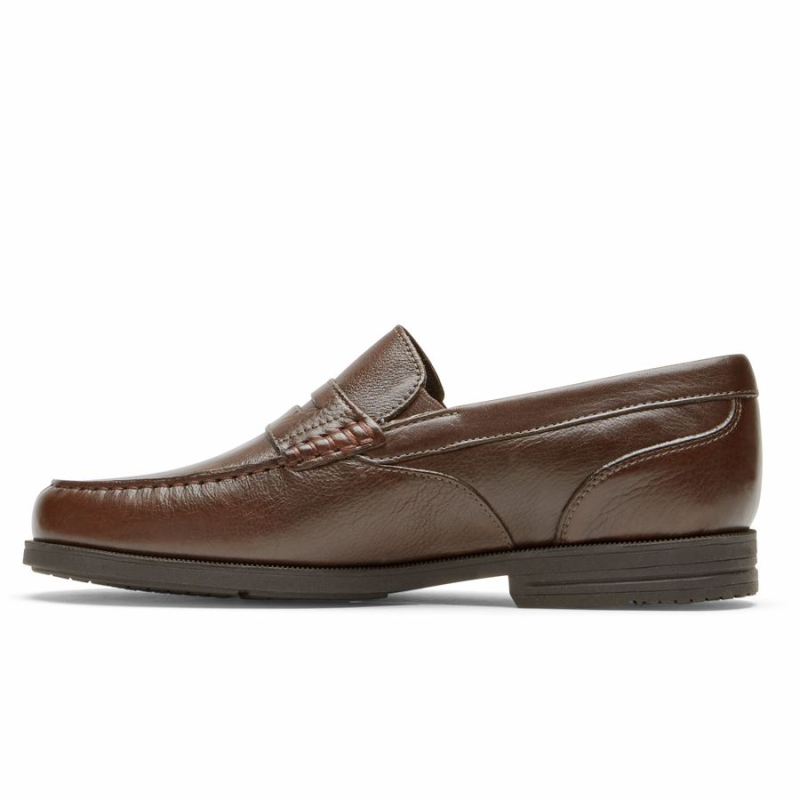 MOCASSINO MASCULINO ROCKPORT PRESTON PENNY - JAVA TUMBLED