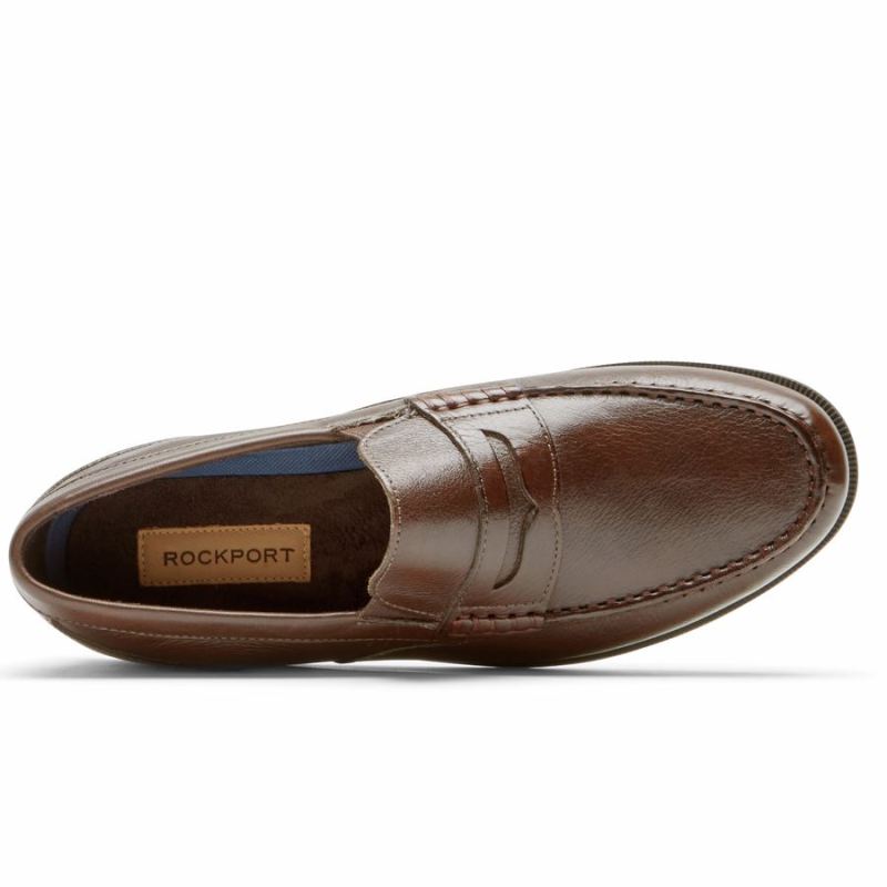 MOCASSINO MASCULINO ROCKPORT PRESTON PENNY - JAVA TUMBLED