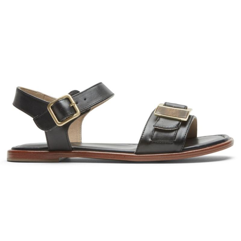 SANDÁLIA ROCKPORT TOTAL MOTION ZADIE BUCKLE FEMININA - PRETA