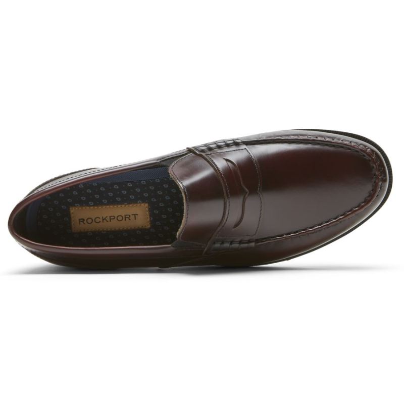 ROCKPORT PRESTON PENNY MASCULINOMOCASSINO - bordô