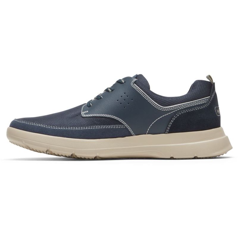TÊNIS MASCULINO ROCKPORT TRUFLEX CAYDEN BIQUEIRA PLANA - COURO AZUL SOCIAL NOVO