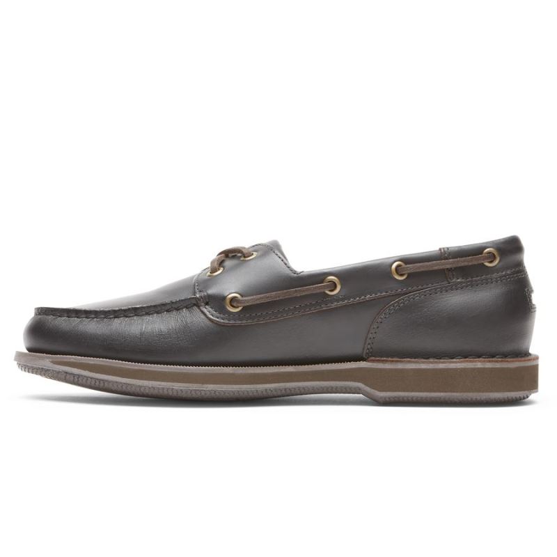 SAPATO NÁUTICO PERTH MASCULINO ROCKPORT - MARROM ESCURO - PULL-UP