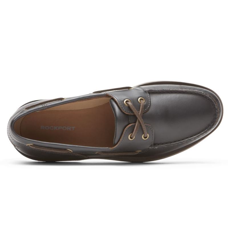 SAPATO NÁUTICO PERTH MASCULINO ROCKPORT - MARROM ESCURO - PULL-UP