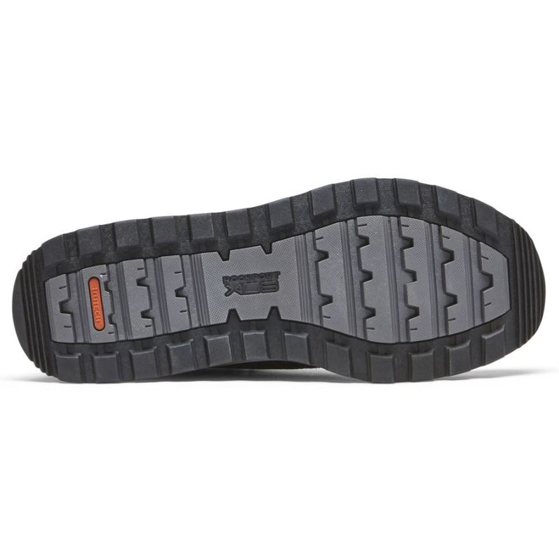 BOTA MÉDIA XCS PATHWAY MID MASCULINA ROCKPORT - À PROVA D'ÁGUA - COURO PRETO/CAMURÇA