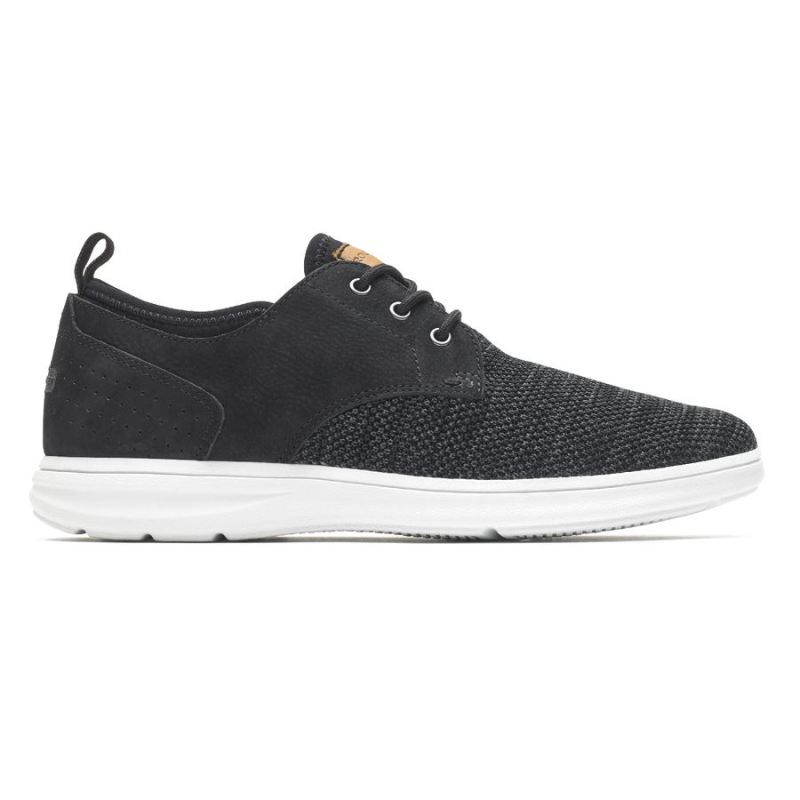 TÊNIS ROCKPORT MASCULINO ZADEN BICO LISA OXFORD PRETO NUBUCK/MACHINE