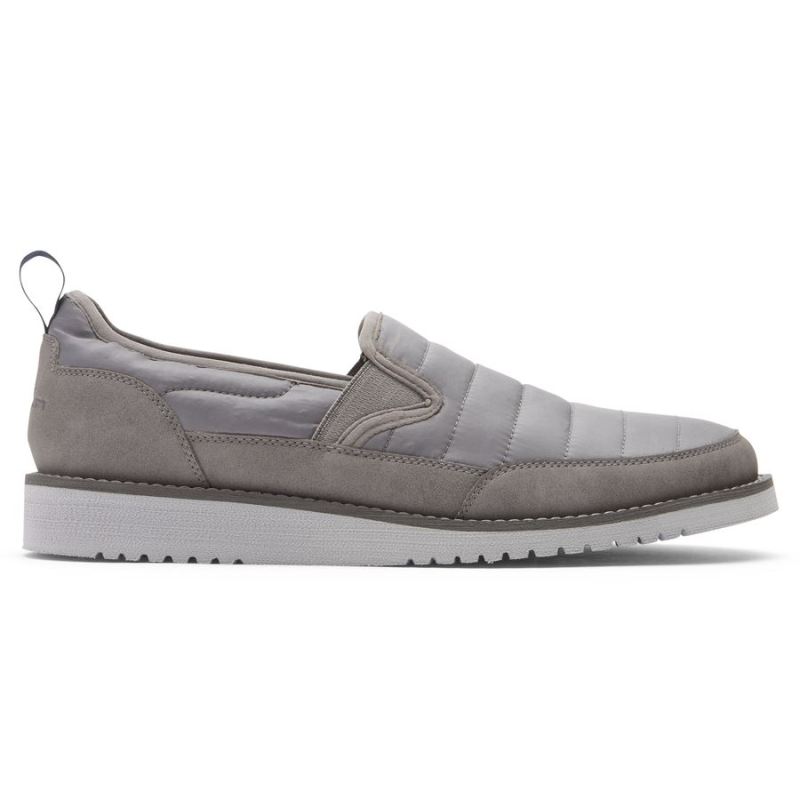 Tênis Slip-on Masculino Rockport AXELROD Quilted Cinza