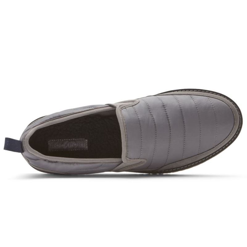 Tênis Slip-on Masculino Rockport AXELROD Quilted Cinza