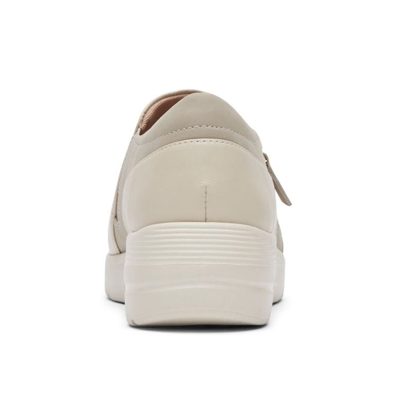 TÊNIS TOTAL MOTION LILLIE COM ZÍPER LATERAL Feminino ROCKPORT - BAUNILHA