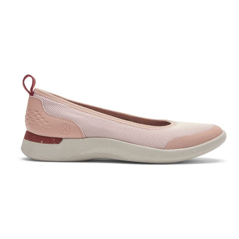 ROCKPORT TRUFLEX FLY KNIT BALLET FEMININO - ROSA PLANO - MALHA LAVÁVEL