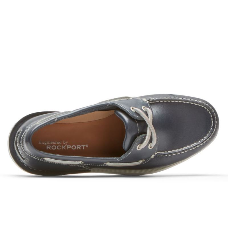 SAPATO NÁUTICO MASCULINO ROCKPORT PERTH - COURO MARINHO