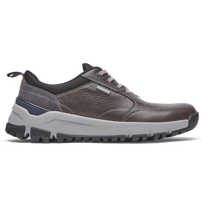BOTA ROCKPORT MASCULINA GLASTONBURY UBAL - IMPERMEÁVEL - CINZA AÇOCOURO/CAMURÇA