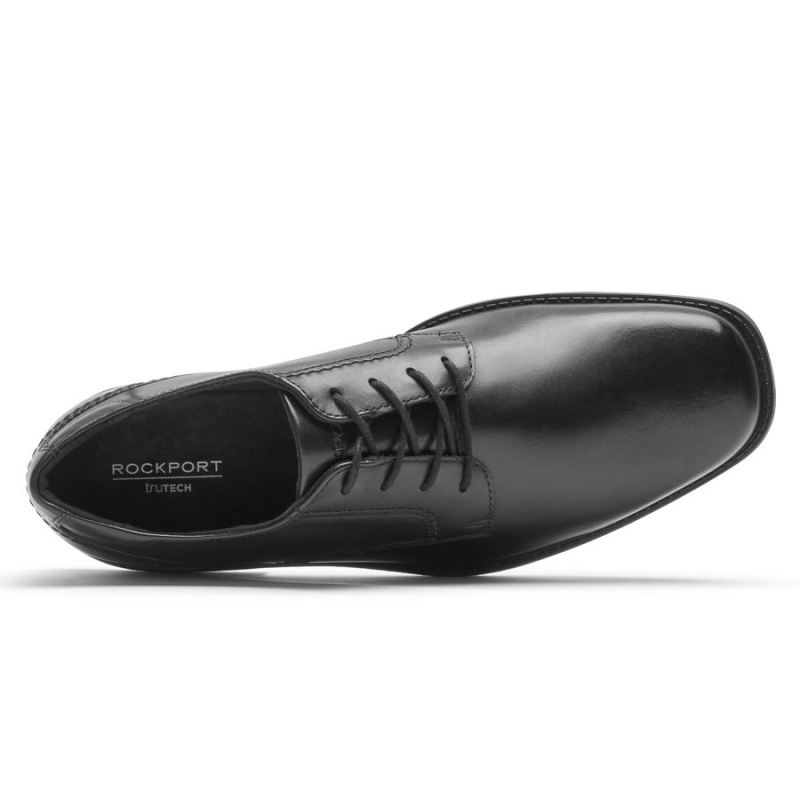 BOTA ROCKPORT MASCULINA GREYSON COM BICO PLANO OXFORD - PRETA