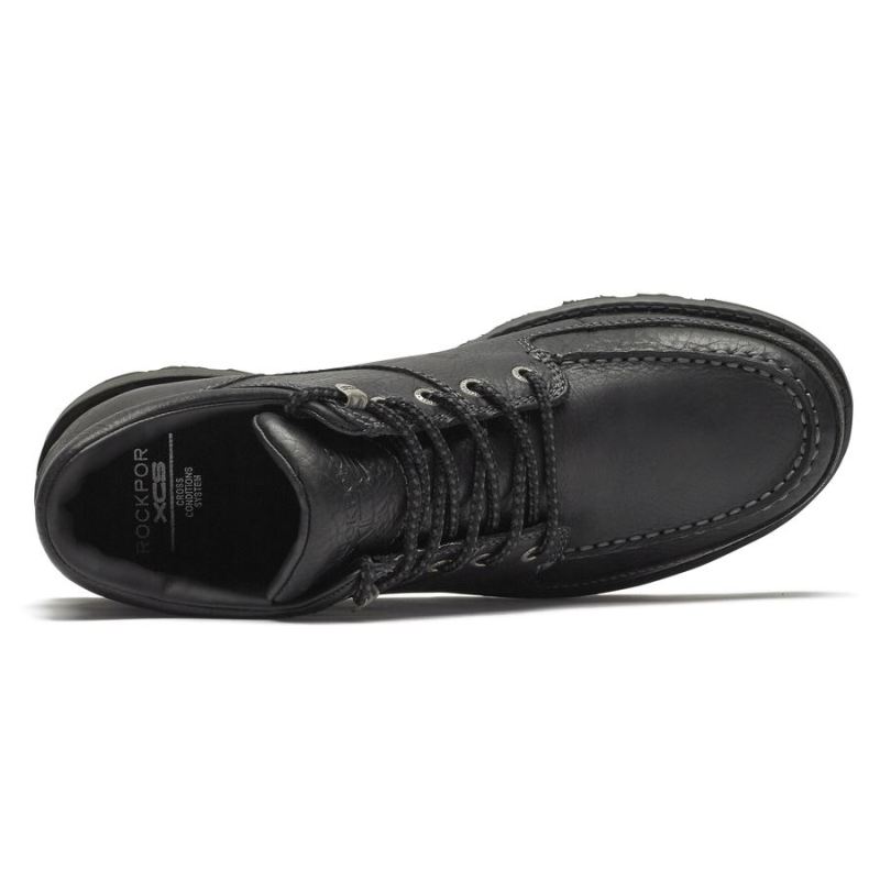 BOTA MASCULINA UMBWE II IMPERMEÁVEL CHUKKA ROCKPORT - COURO PRETO