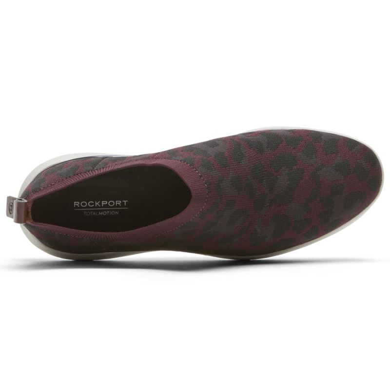 BOTA ROCKPORT TOTAL MOTION SPORT CANO ALTO - OXBLOOD LEOPARD