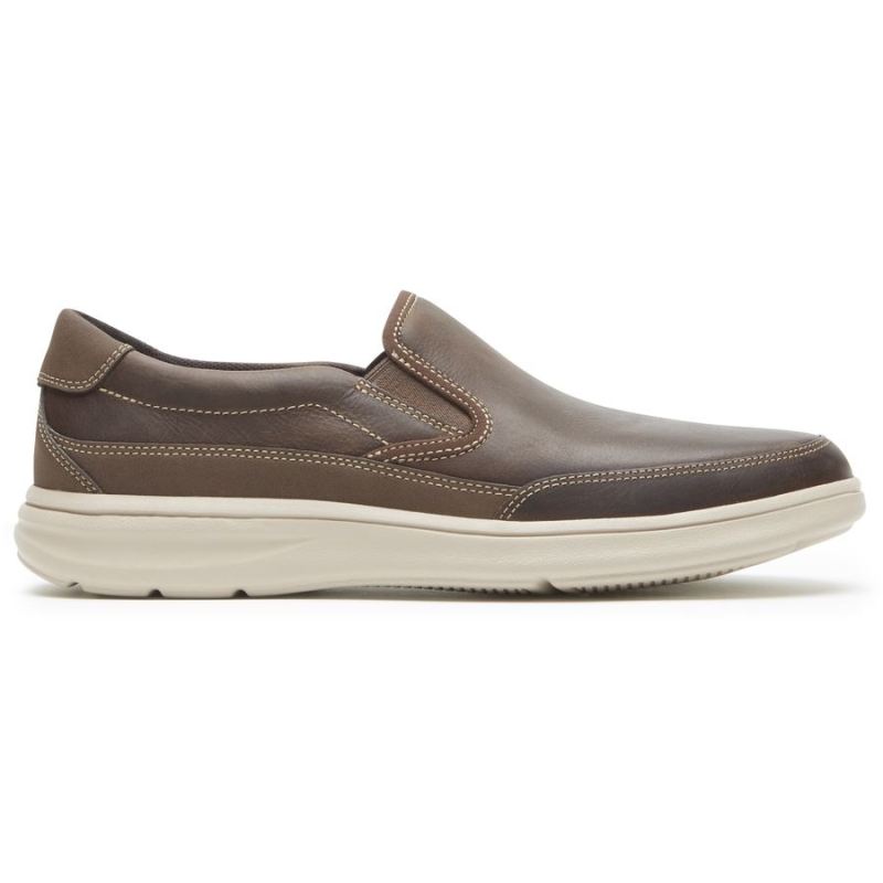 ROCKPORT BECKWITH MASCULINO SLIP-ON COURO MARROM