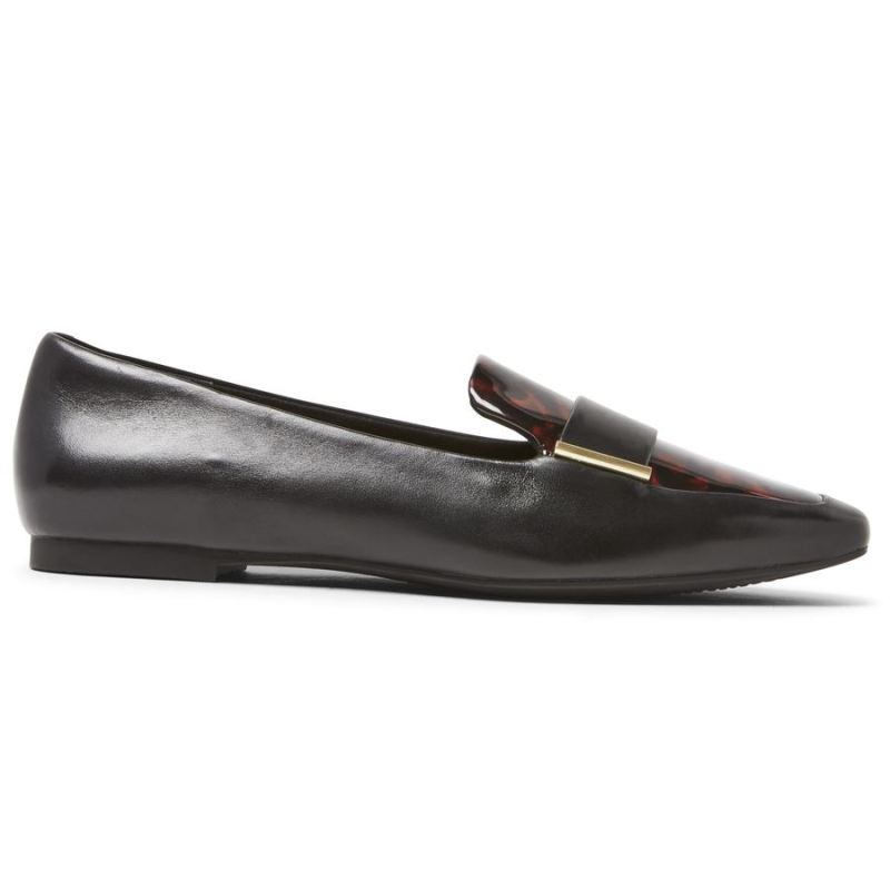 MOCASSINO ROCKPORT TOTAL MOTION LAYLANI METAL ACCENT - PRETO/CASCO DE TARTARUGA